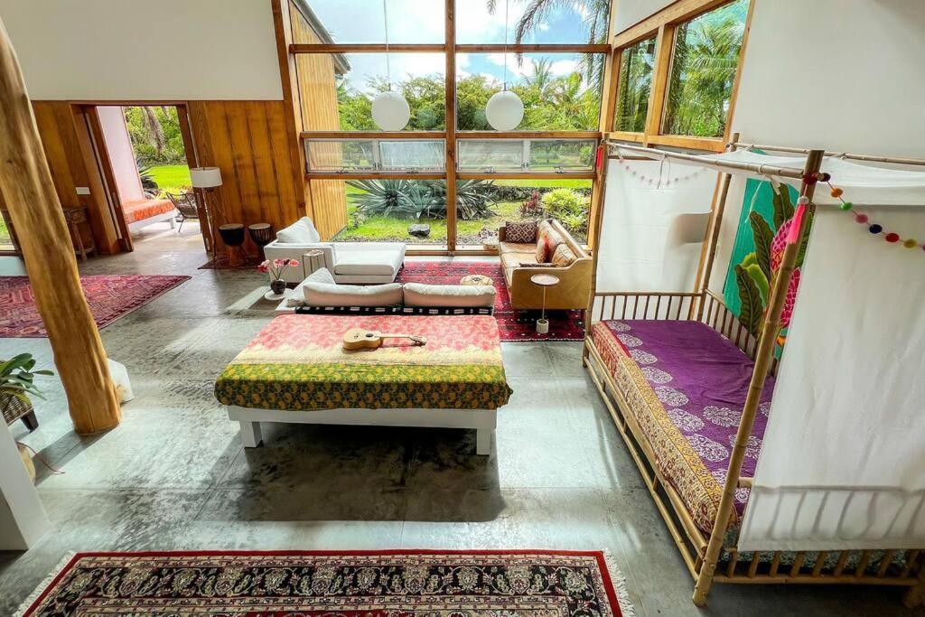Jungle Haven Ocean Front Eco Villa On Fruit Farm Pahoa Exteriör bild