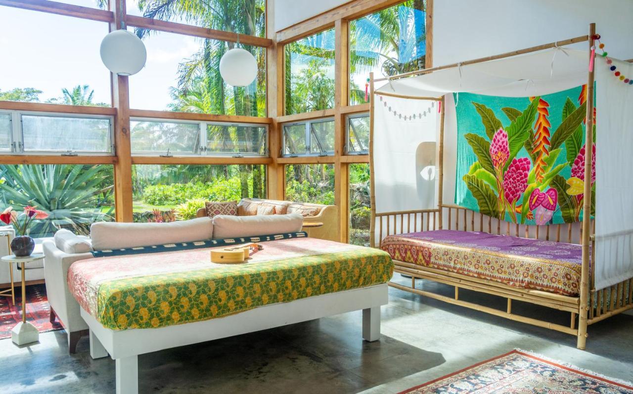 Jungle Haven Ocean Front Eco Villa On Fruit Farm Pahoa Exteriör bild